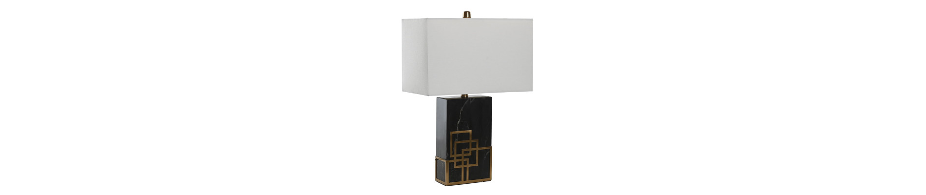 LAMPARA SOBREMESA MARMOL METAL 40X23X58 NEGRO
