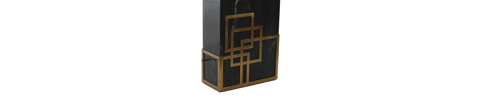LAMPARA SOBREMESA MARMOL METAL 40X23X58 NEGRO