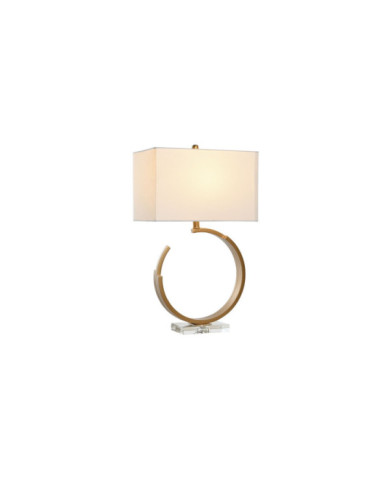 LAMPARA SOBREMESA CRISTAL METAL 40X23X68 DORADO