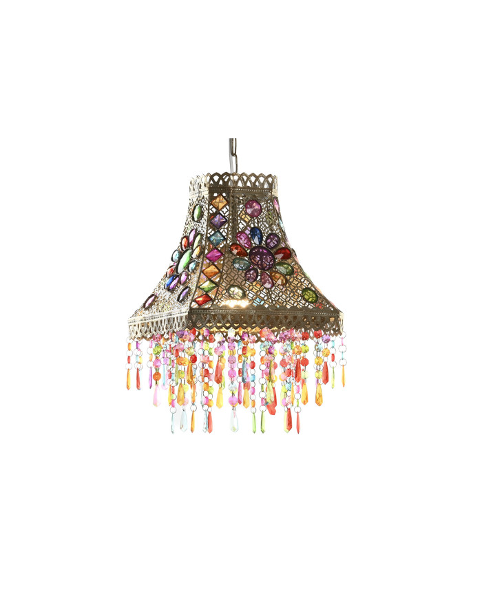 LAMPARA TECHO METAL ACRILICO 28X28X30 COBRIZO
