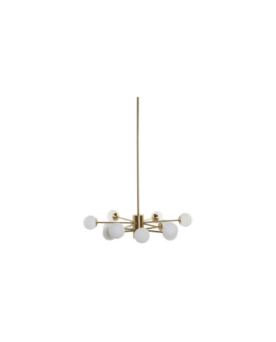 LAMPARA TECHO METAL CRISTAL 94X94X145 12 BOLAS