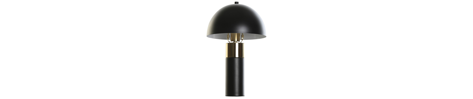 LAMPARA SOBREMESA METAL 24X24X36 SETA NEGRO