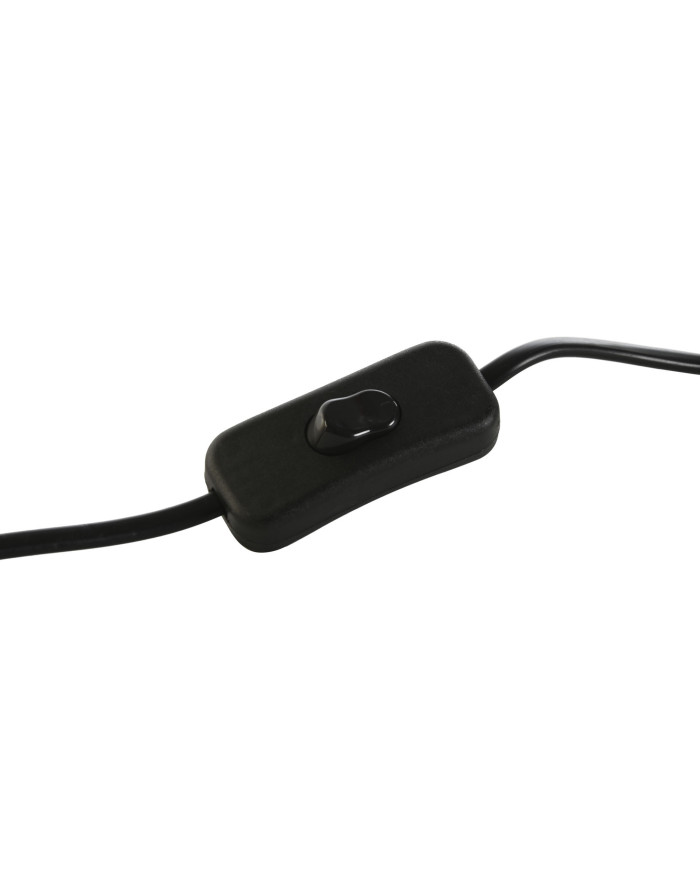LAMPARA SOBREMESA METAL 24X24X36 SETA NEGRO