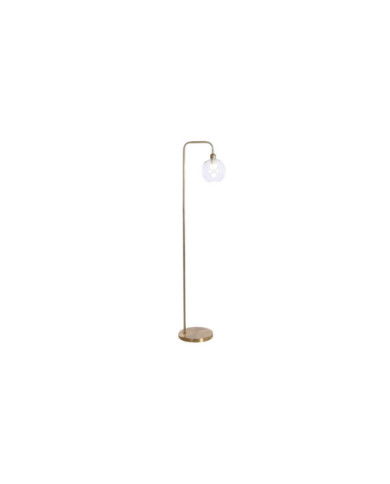 LAMPARA PIE METAL CRISTAL 35X25X155 DORADO