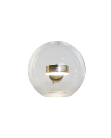 LAMPARA APLIQUE CRISTAL METAL 20X25X20 BOLA DORADO