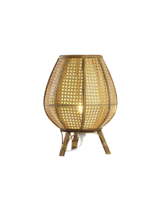 LAMPARA SOBREMESA RATAN 29X29X40 NATURAL MARRON