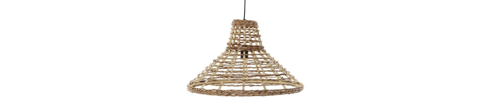 LAMPARA TECHO RATAN 56X56X34 NATURAL MARRON