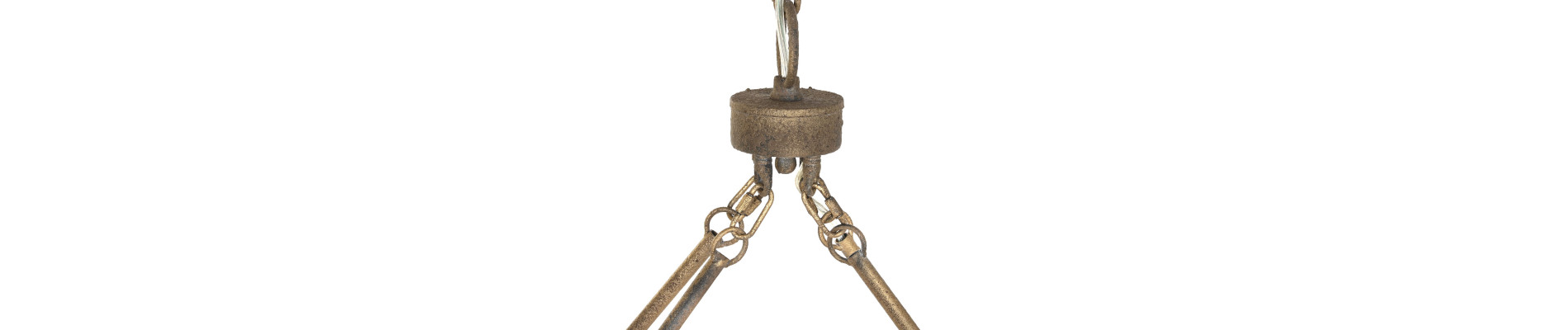 LAMPARA TECHO ABETO METAL 87X46X67,5 ENVEJECIDO