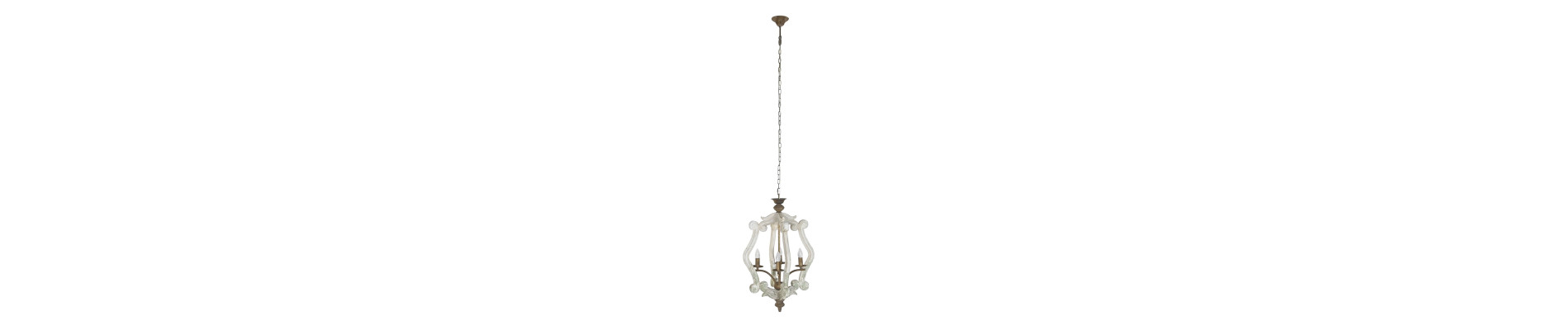 LAMPARA TECHO ABETO METAL 33X33X68,5 ENVEJECIDO