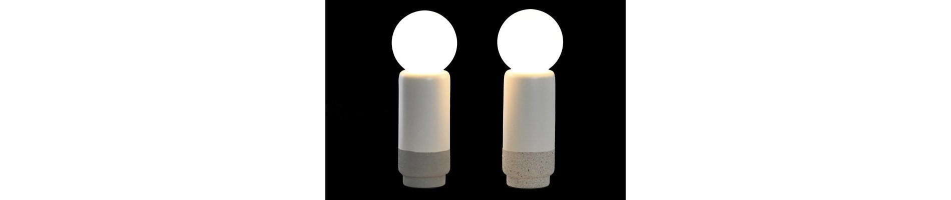 LAMPARA SOBREMESA CERAMICA 10X10X26 G9 2 SURT.