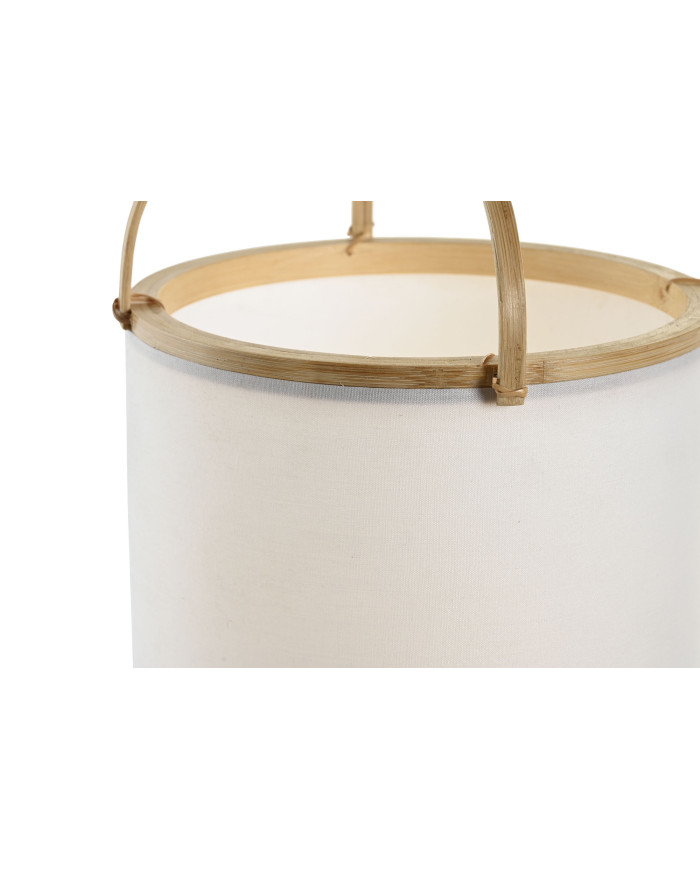 LAMPARA SOBREMESA BAMBU POLIESTER 17X17X27 E27