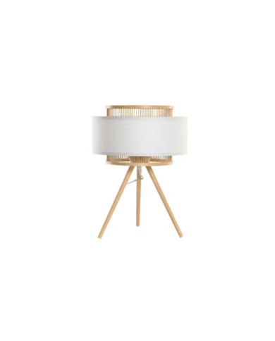 LAMPARA SOBREMESA BAMBU POLIESTER 36X36X48 E27