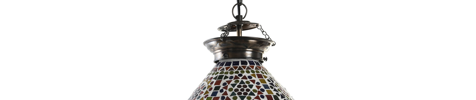 LAMPARA TECHO CRISTAL 21X21X25 MOSAICO 2 SURT.