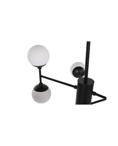 LAMPARA TECHO CRISTAL METAL 80X80X60 9 BOLAS NEGRO