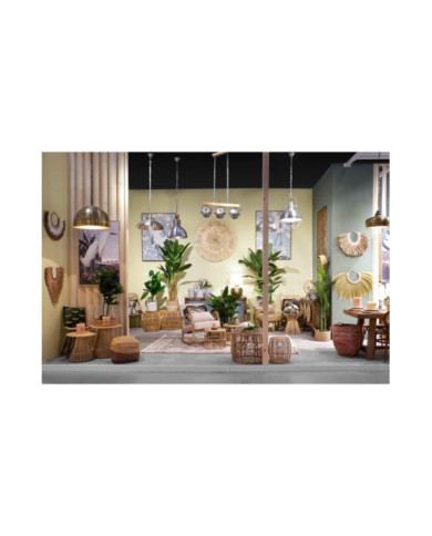 LAMPARA TECHO HIERRO MANGO 40X40X47 ZINCADO