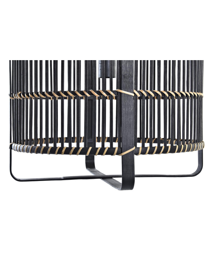 LAMPARA TECHO BAMBU 40X40X35 NEGRO