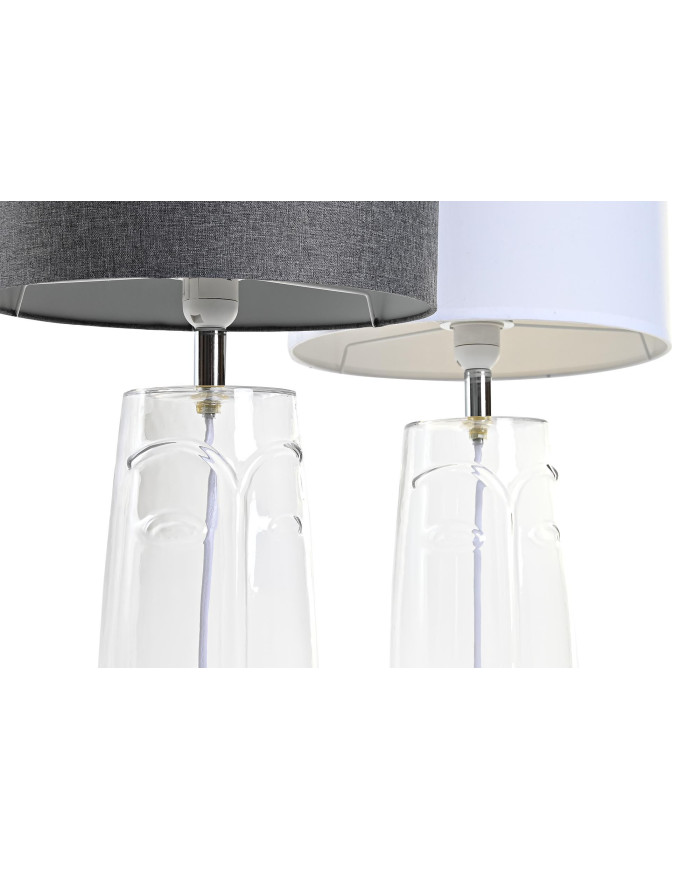 LAMPARA SOBREMESA CRISTAL 30X30X54 CARA 2 SURT.