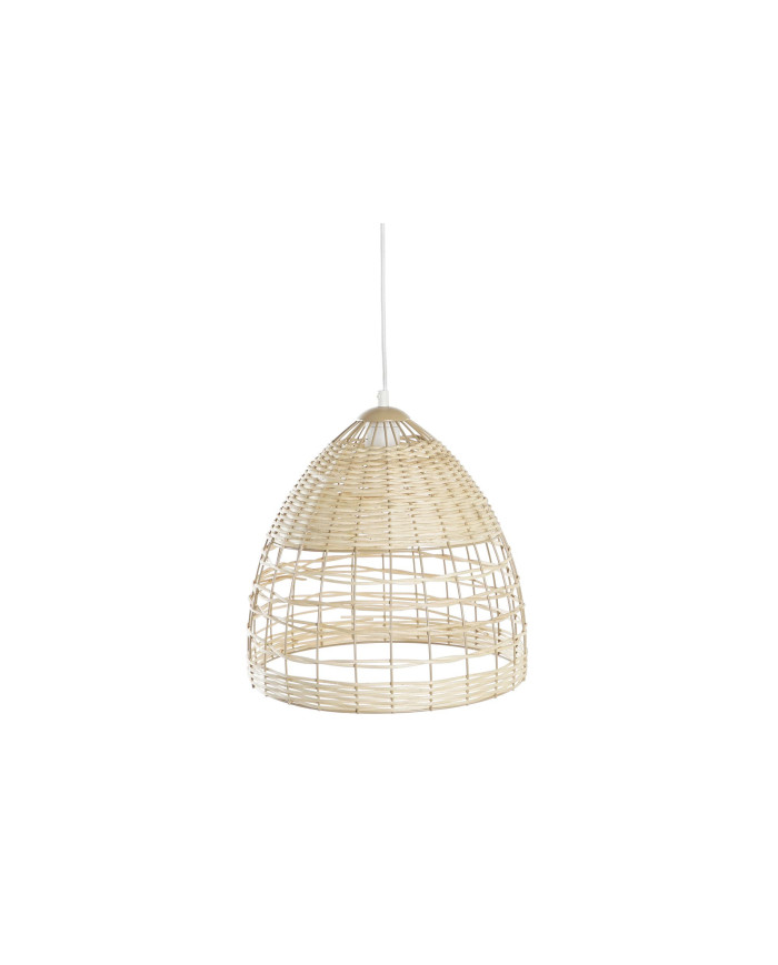LAMPARA TECHO METAL RATAN 30X30X30 MARRON CLARO