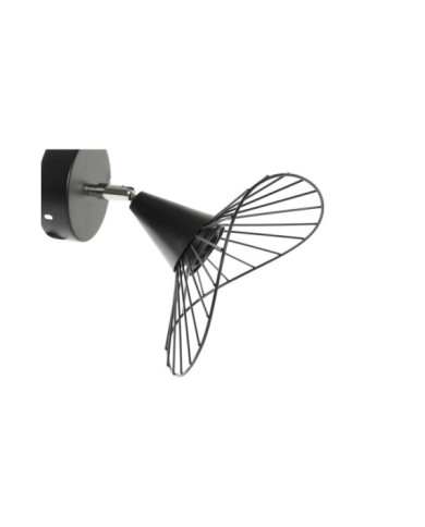 LAMPARA APLIQUE METAL 21X22X22 NEGRO