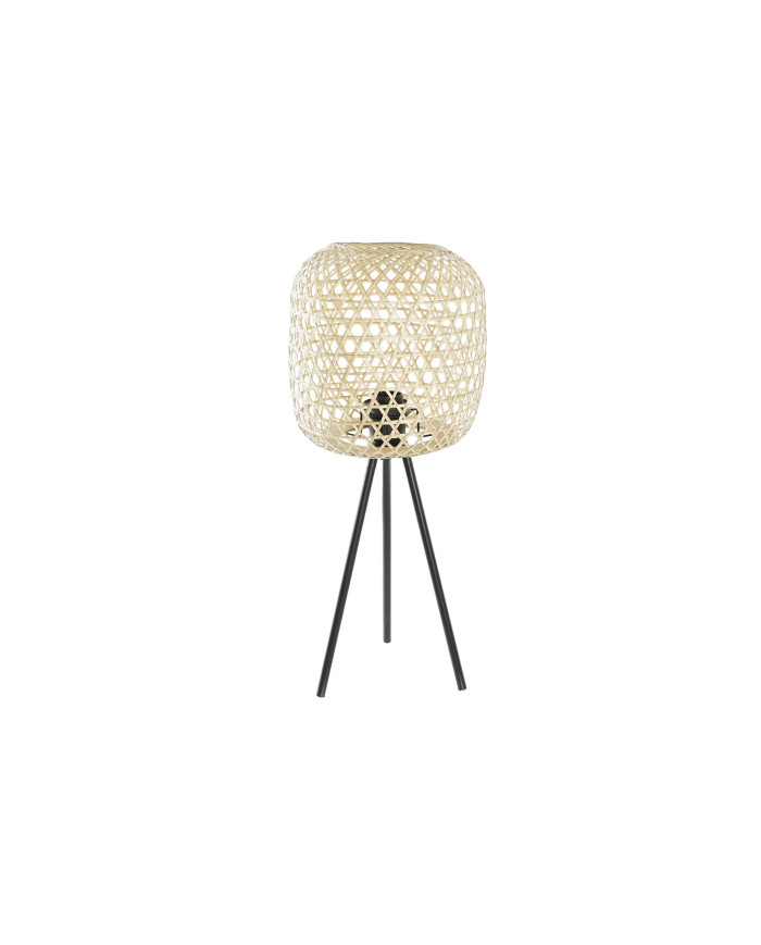 LAMPARA SOBREMESA METAL BAMBU 23X23X56 MARRON