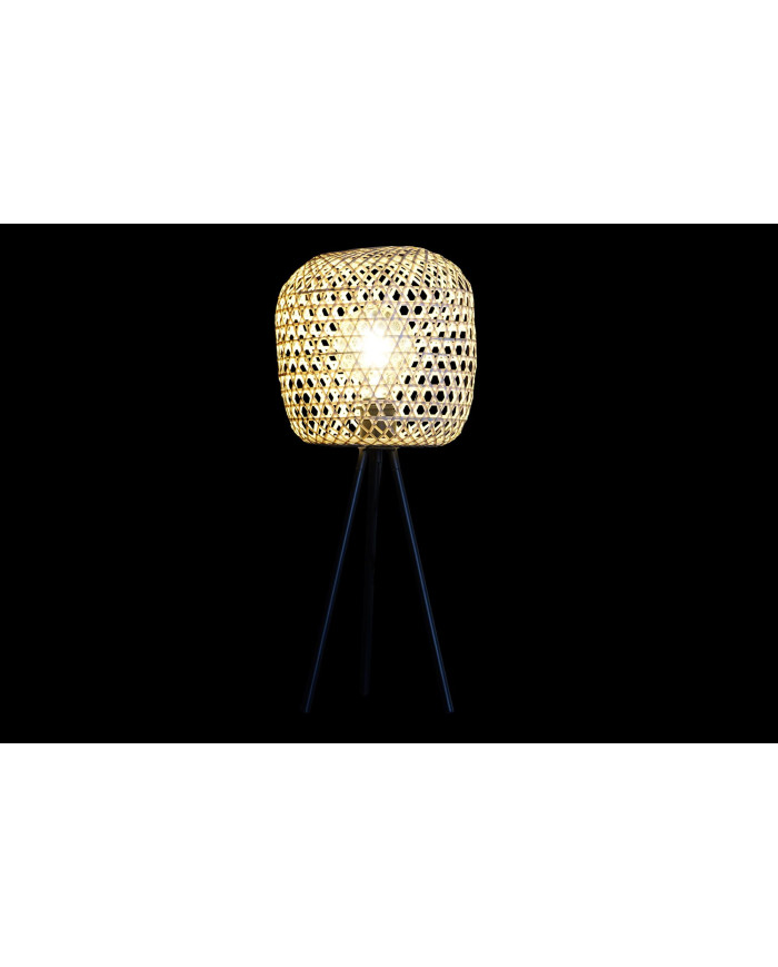 LAMPARA SOBREMESA METAL BAMBU 23X23X56 MARRON