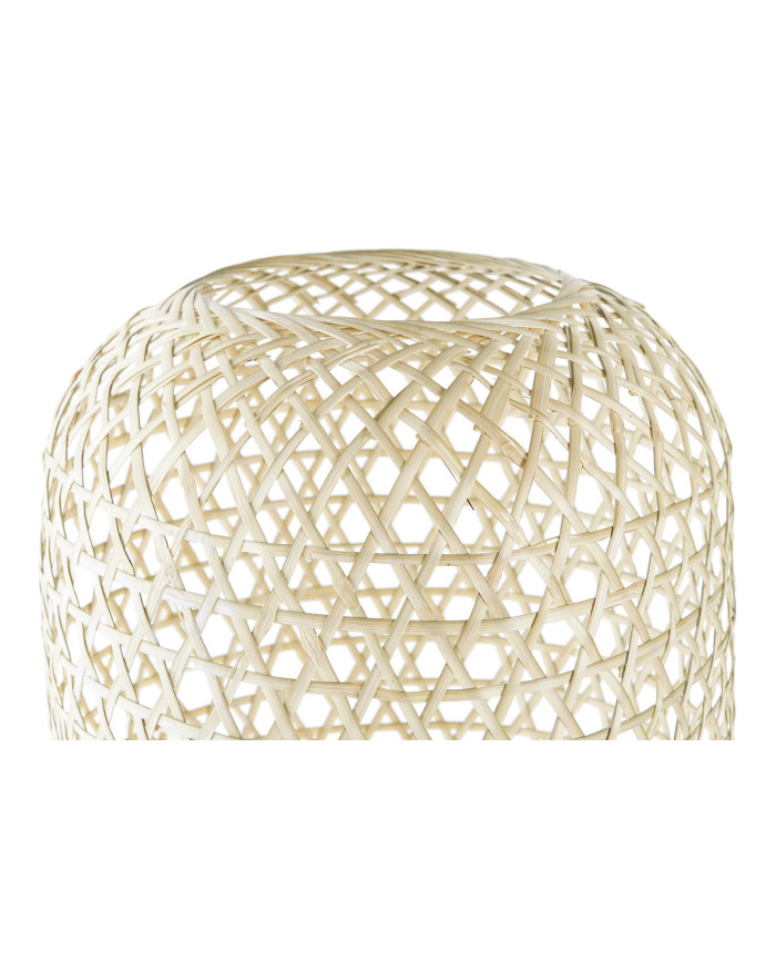 LAMPARA SOBREMESA METAL BAMBU 23X23X56 MARRON