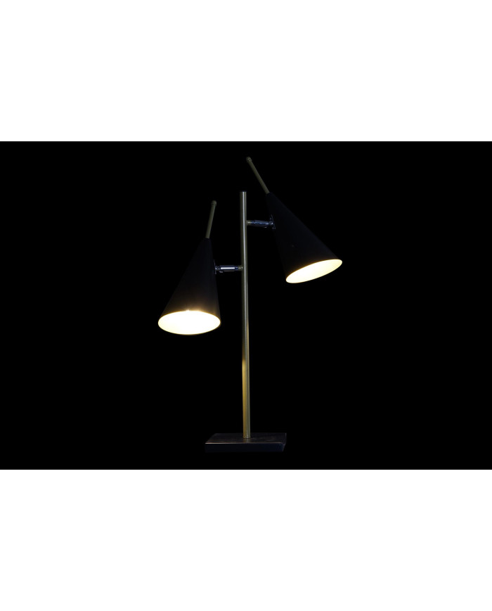 LAMPARA SOBREMESA METAL 38X16X64 DOBLE NEGRO