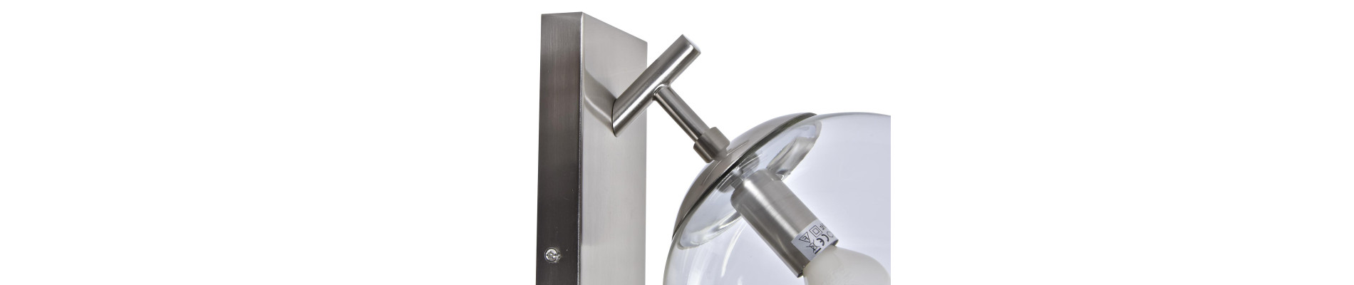 LAMPARA APLIQUE METAL CRISTAL 20X25X27 BOLA