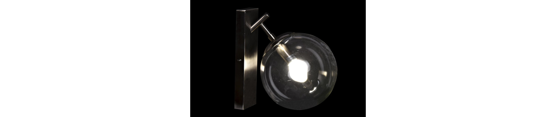 LAMPARA APLIQUE METAL CRISTAL 20X25X27 BOLA