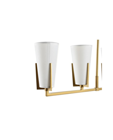 LAMPARA TECHO METAL CRISTAL 67X14X22 DORADO