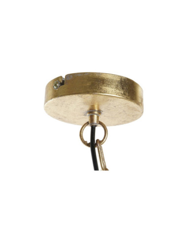 LAMPARA TECHO METAL 42X42X49 MARIPOSAS DORADO