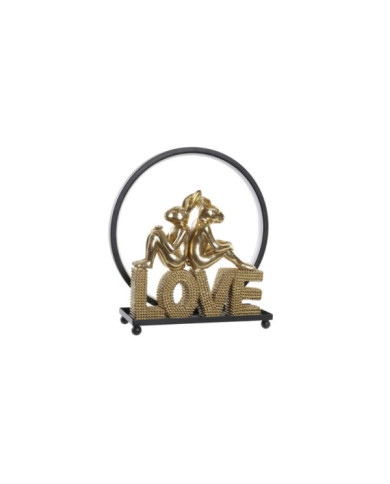 DECORACION LUMINOSA RESINA 30X11X31,5 LOVE CONEJIT