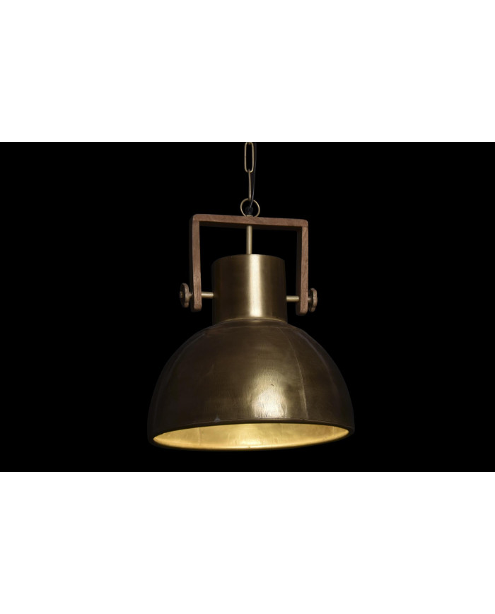 LAMPARA TECHO METAL MANGO 40X40X50 DORADO