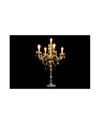 LAMPARA SOBREMESA METAL 51X51X73 CANDELABRO