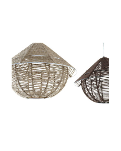 LAMPARA TECHO CUERDA METAL 38X38X27 2 SURT.