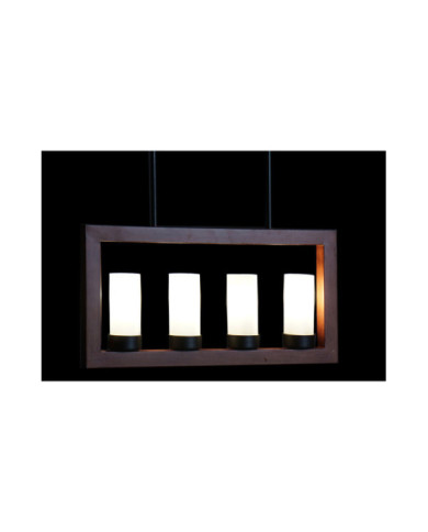 LAMPARA TECHO ALUMINIO CRISTAL 52X10X30