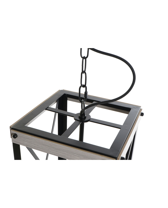 LAMPARA TECHO METAL METAL 25X25X43 E27 MARRON