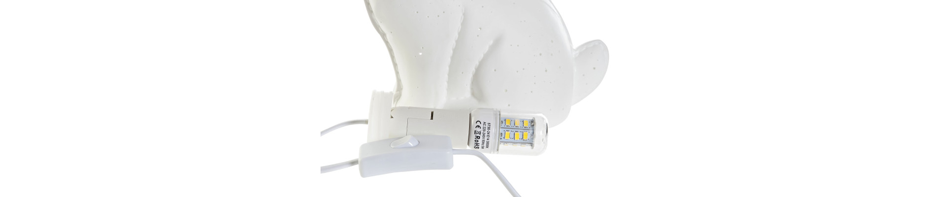 LAMPARA SOBREMESA PORCELANA LED 25X10X19 PERRO