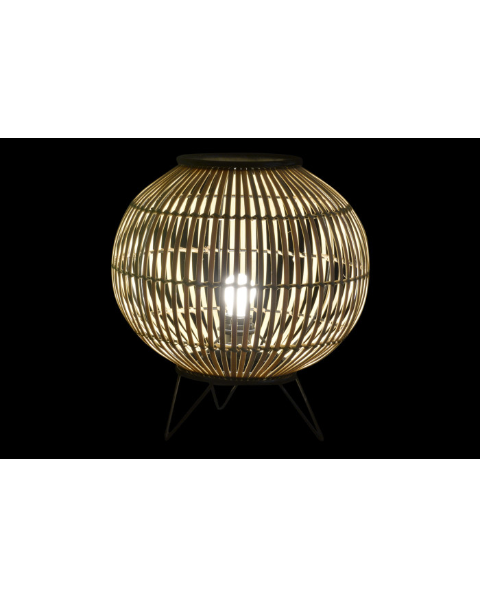 LAMPARA SOBREMESA METAL BAMBU 36X36X37 NATURAL