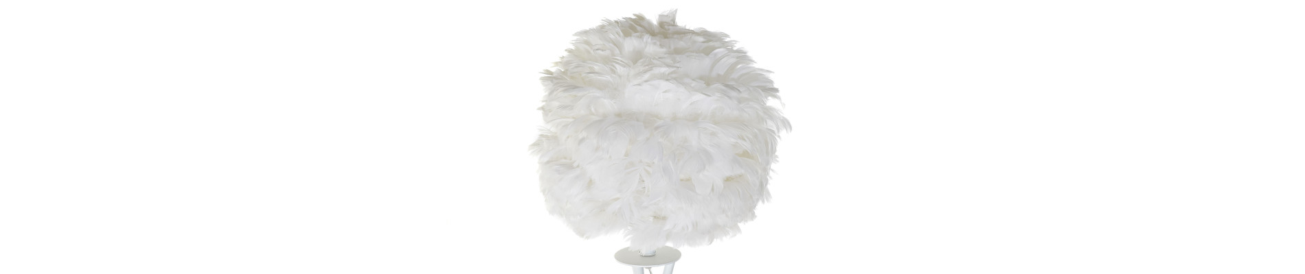 LAMPARA PIE METAL PLUMA 40X40X150 BLANCO