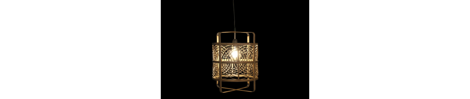 LAMPARA TECHO BAMBU 37X37X46 NATURAL