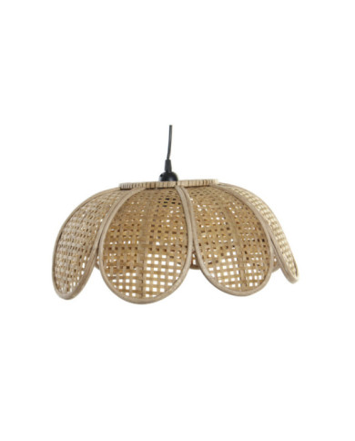 LAMPARA TECHO RATAN 46,5X46,5X18 NATURAL MARRON