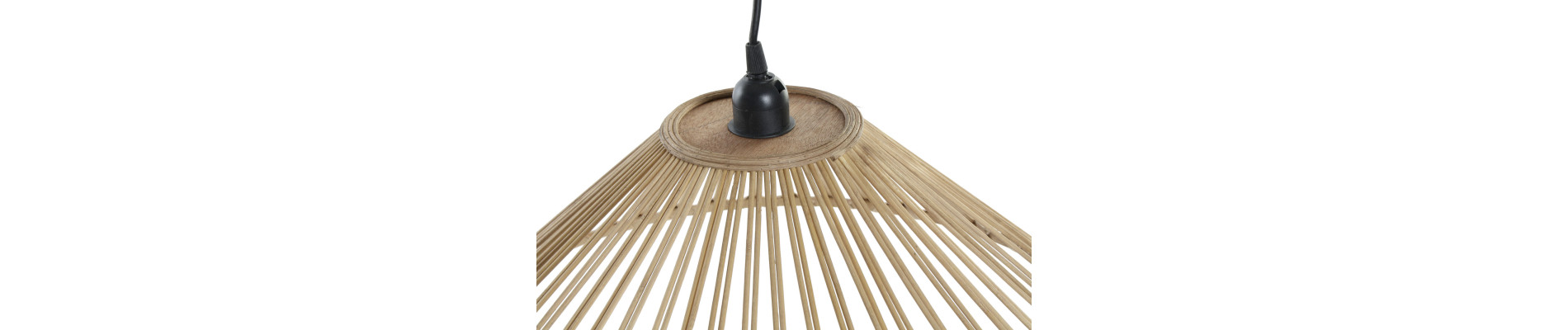LAMPARA TECHO RATAN 57X57X21 NATURAL MARRON