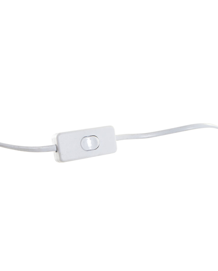 LAMPARA SOBREMESA MADERA POLIESTER 30X30X72 BLANCO