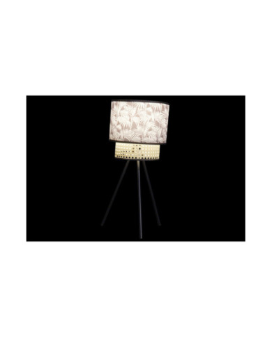 LAMPARA SOBREMESA METAL 24X24X54 PALMERAS