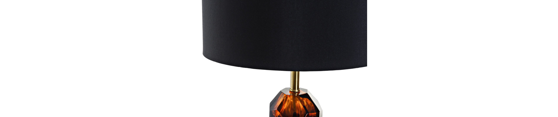 LAMPARA SOBREMESA CRISTAL METAL 35X35X70 38 DORADO