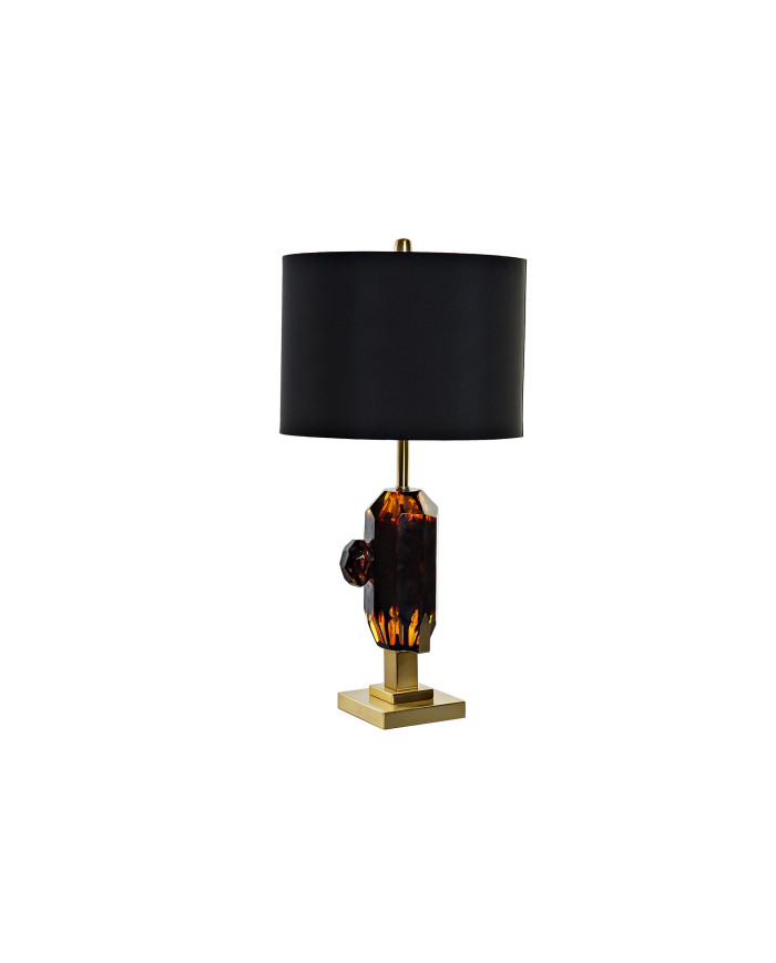 LAMPARA SOBREMESA CRISTAL METAL 35X35X70 38 DORADO
