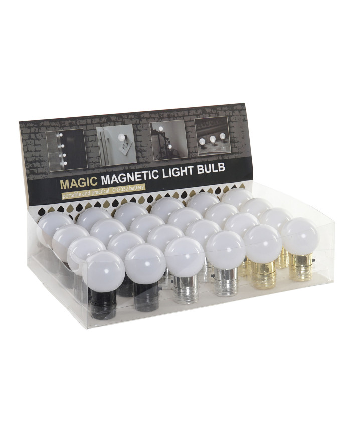 DECORACION LUMINOSA IMAN LED 6X6X10 BOMBILLA NEGRO