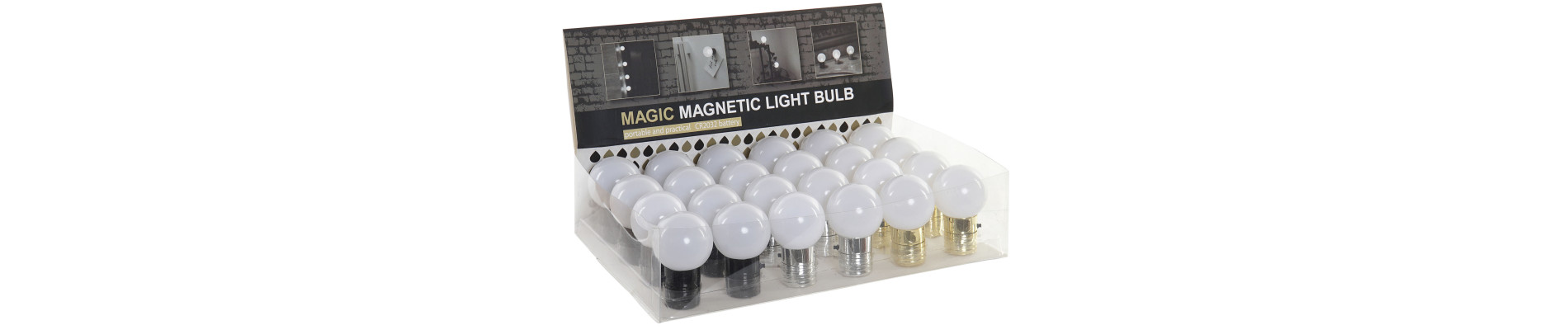 DECORACION LUMINOSA IMAN LED 6X6X10 BOMBILLA NEGRO