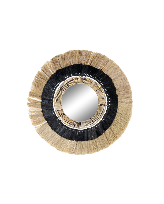 ESPEJO FIBRA HIERRO 55X7X55 NATURAL